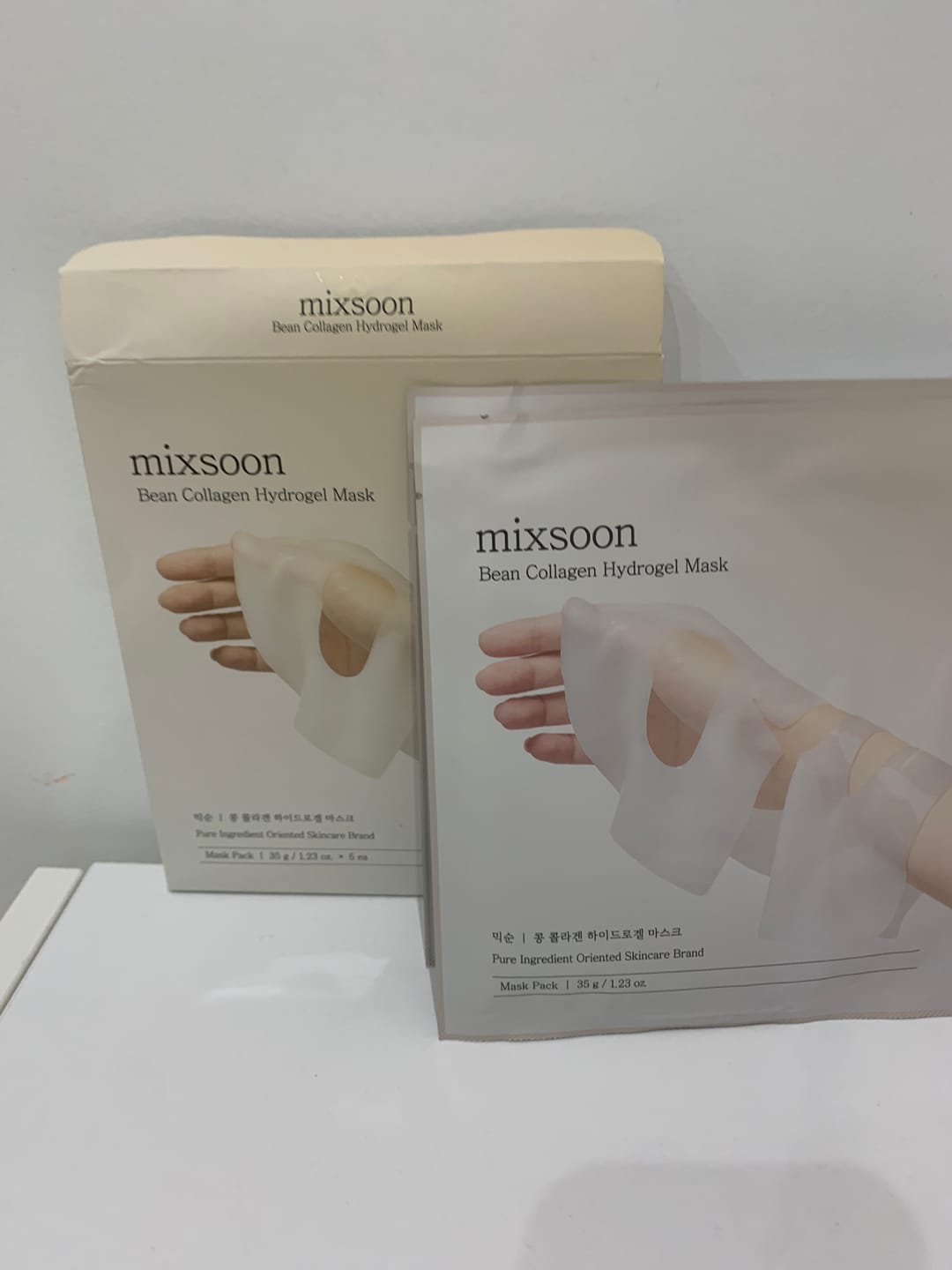 Customer photo review of [MIXSOON] Bean Collagen Hydrogel Mask Pack 35g*5ea