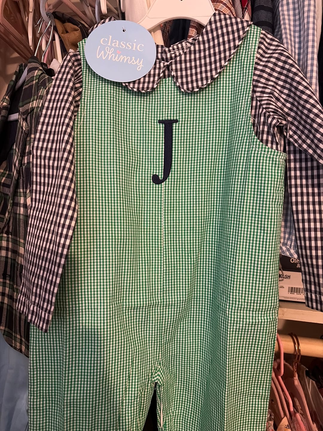 Customer photo review of Classic Gingham Longall Green