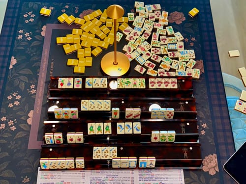 Customer photo review of Tortoiseshell Mahjong Racks