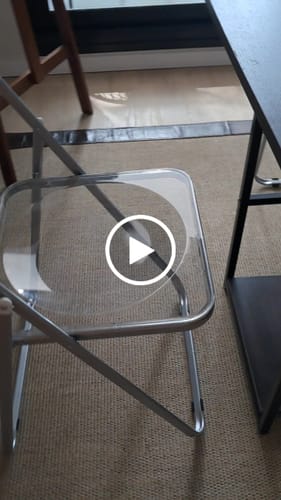 Customer video review of Silla De Comedor Acrilico Plegable Transparente Homilu Trasparente Plateado Trasparente
