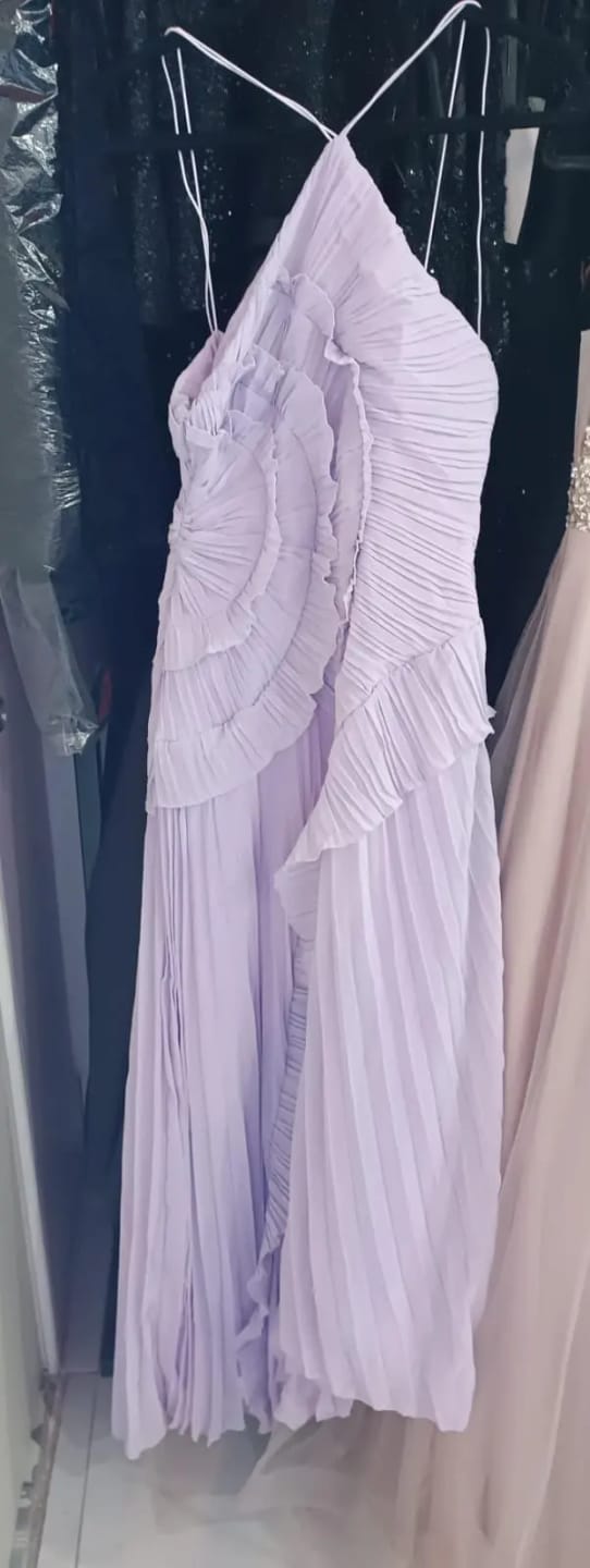Customer photo review of Kris Halter Strap Ruffled Tule Dress