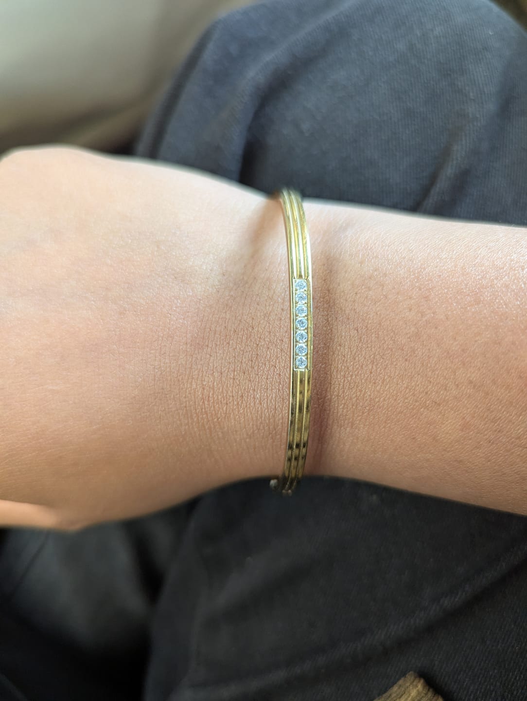 Customer photo review of Diamond Allure Bangle Bracelet