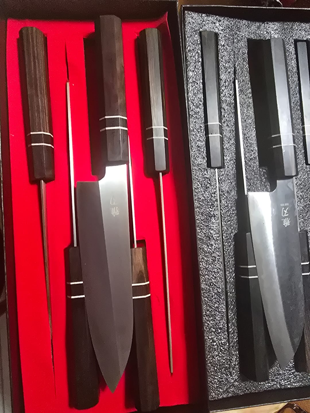 Customer photo review of 5‑Piece VG-10 Ultimate Home Cook Bundle | Japanese Knife Set (Gyuto, Nakiri, Petty, Santoku, Bunka)