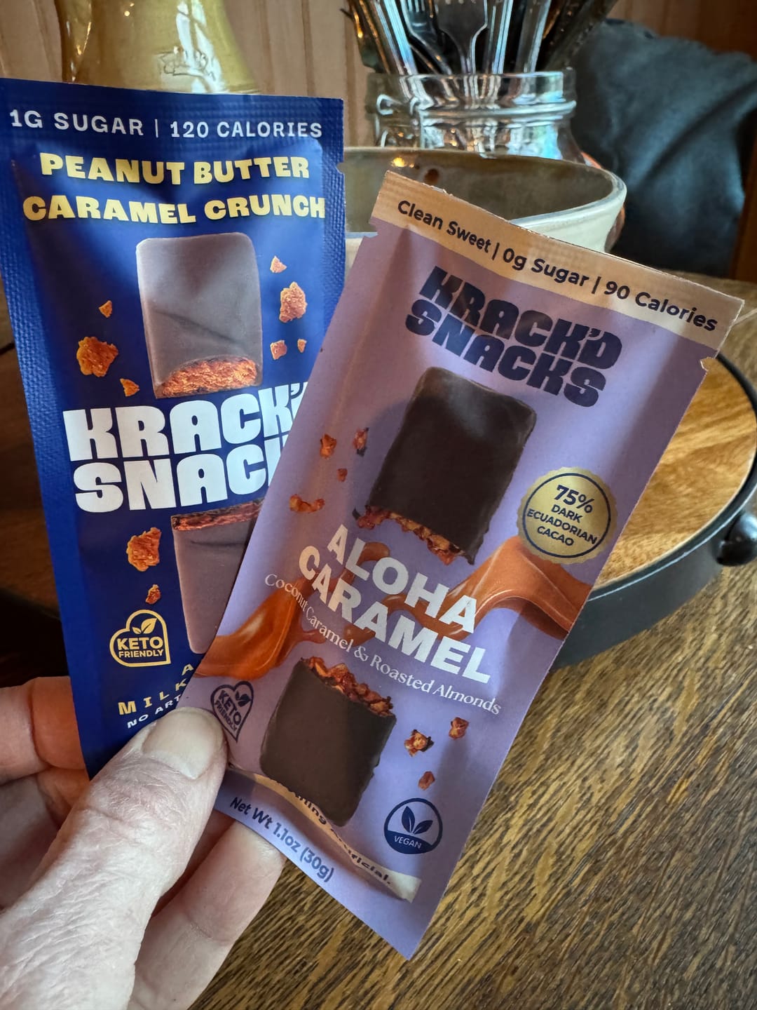 Customer photo review of Milk Chocolate Peanut Butter Caramel Crunch, 2g Net Carbs