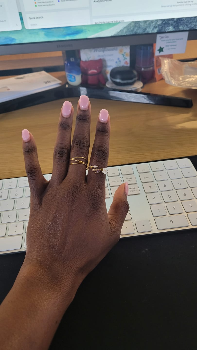 Customer photo review of Crystal White Blossom Ring Gold