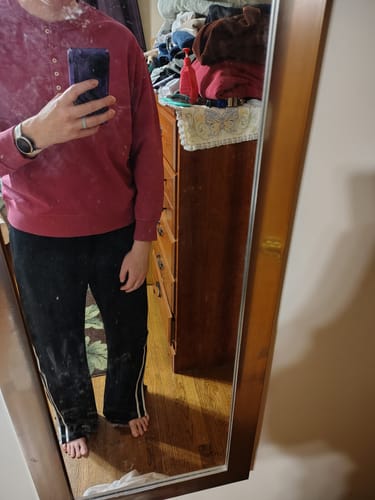Customer photo review of Hadley Tall Henley Sweatshirt - Charcoal