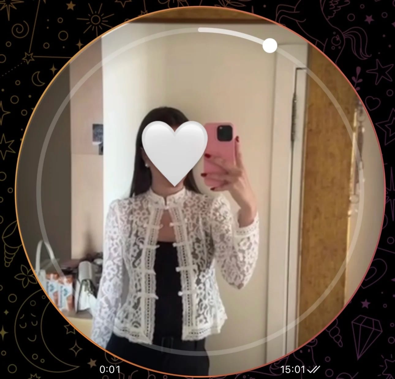 Customer photo review of Karina Puff Sleeve Lace Blouse