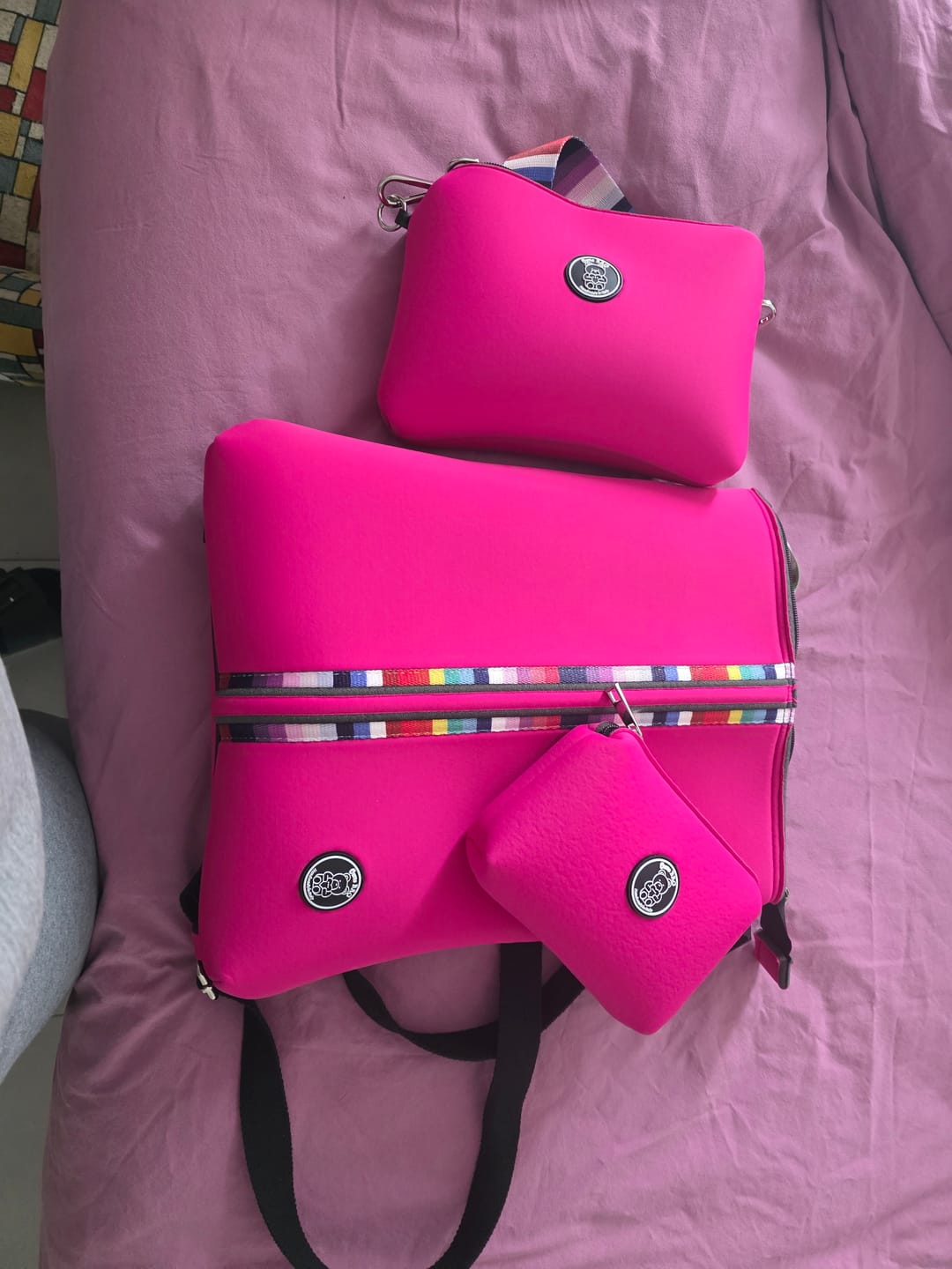 Customer photo review of TRIO | Zainetto + Pochette + Trousse