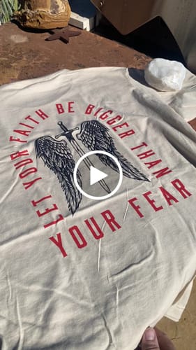 Customer video review of Faith Bigger Than Fear T-Shirt