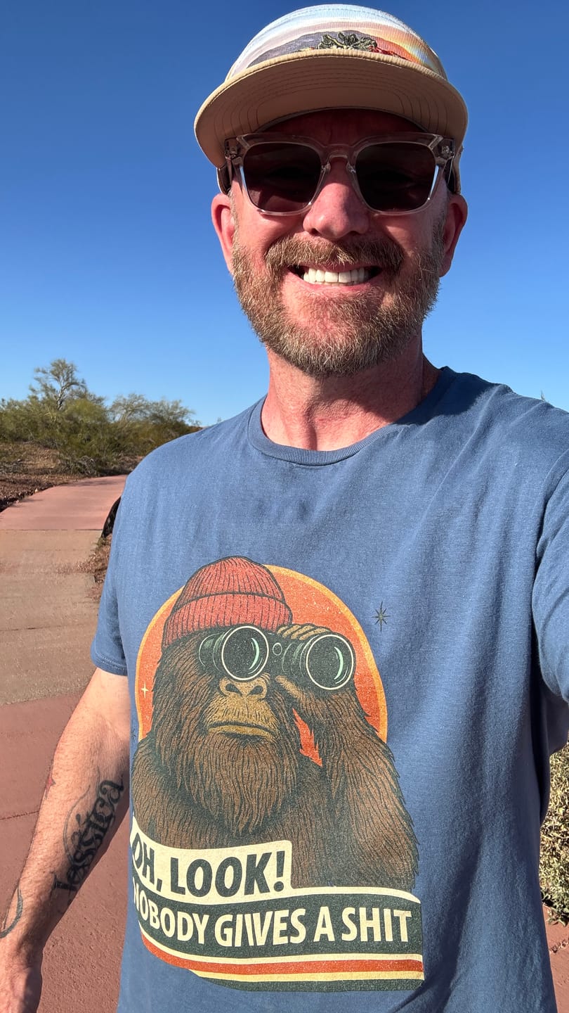 Customer photo review of Nobody Cares Bigfoot T-Shirt
