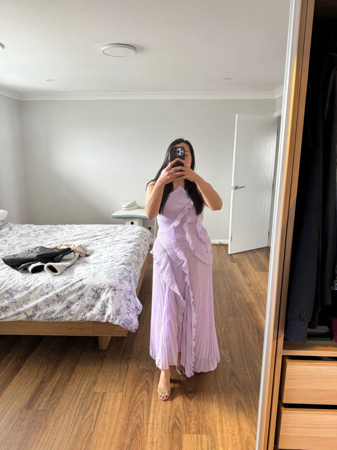Customer photo review of Kris Halter Strap Ruffled Tule Dress