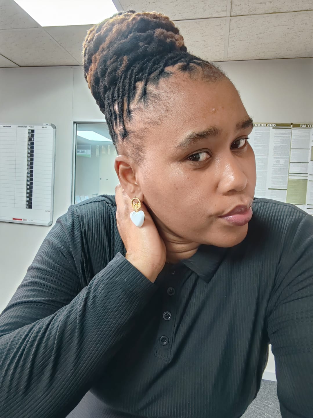 Customer photo review of White Era Adore Gold Earrings
