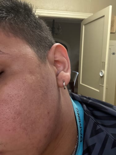 Customer photo review of The Silver Eclipse® - 925 Sterling Silver Hoop Earrings in White Gold