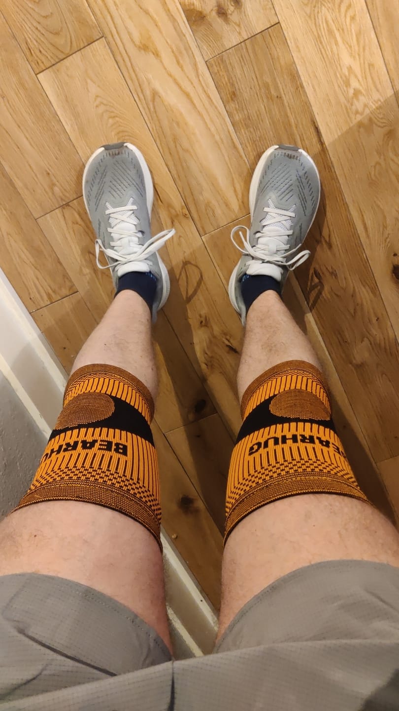 Customer photo review of Pair of Knee Compression Support Sleeves For Arthritic Pain Relief & Recovery