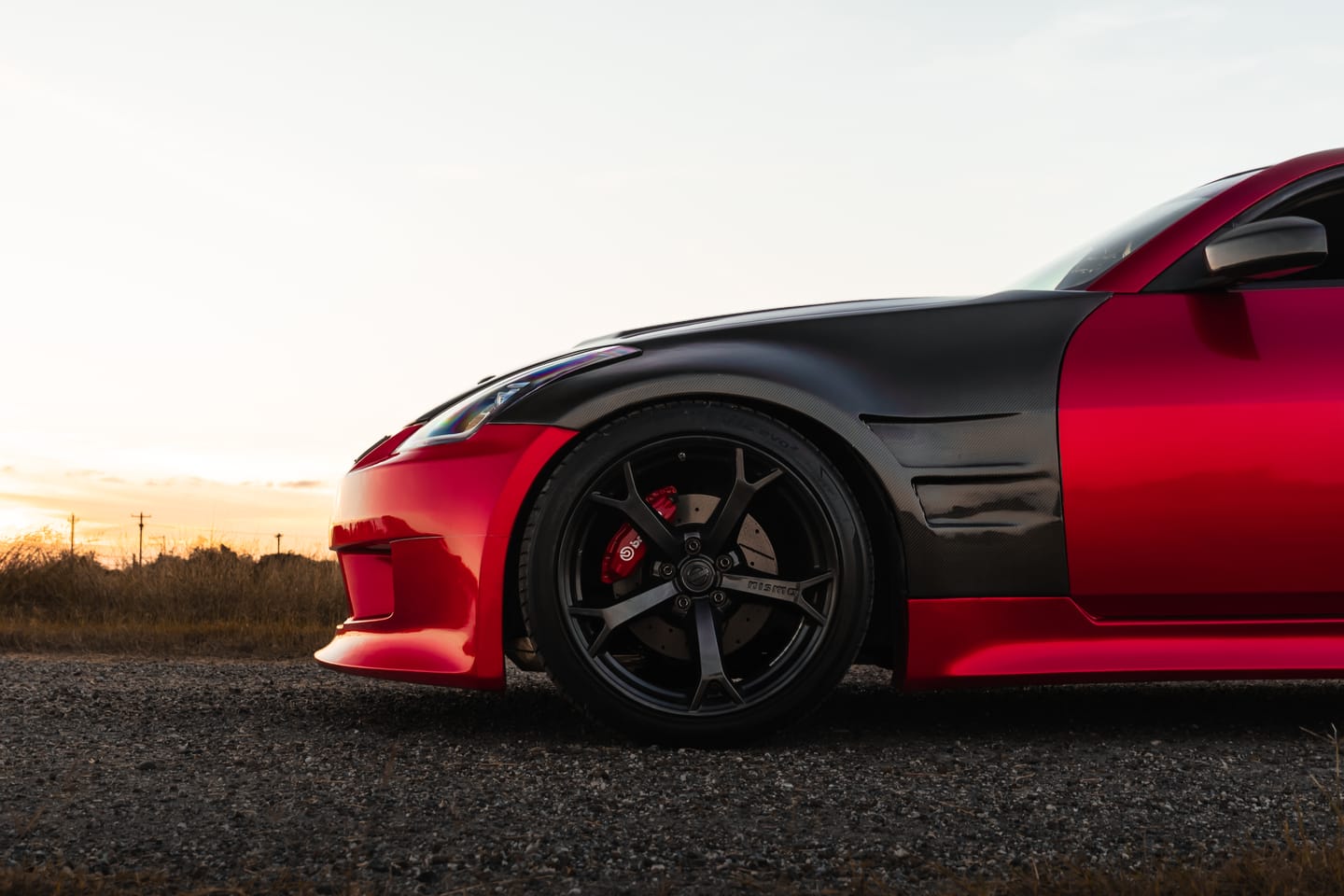 Customer photo review of Glossy Metallic Vampire Red Vinyl Wrap