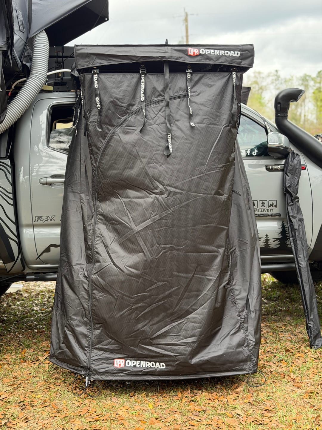 Customer photo review of OPENROAD Quick-Open Overland Shower/Privacy Awning V2