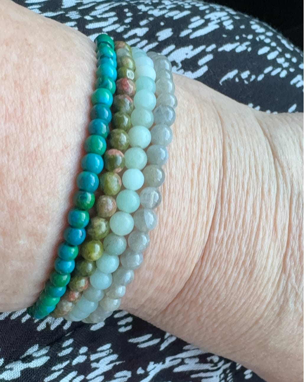 Customer photo review of Multi-Amazonite Bracelet Mini