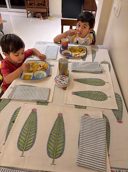 Customer photo review of Zuri Cotton Table Mats