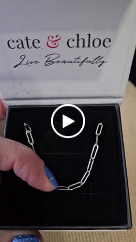 Customer video review of Tammy 18k White Gold Plated Paperclip Chain Necklace