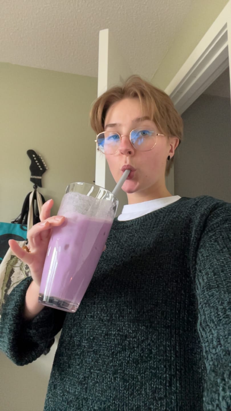 Customer photo review of Taro Ube Whey Protein