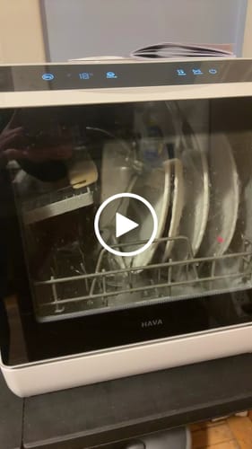 Customer video review of HAVA R01 Compact Countertop Dishwasher