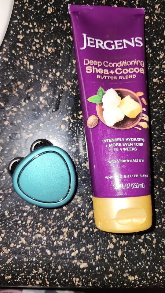 Customer photo review of Electric Micro-Current Face Massager for Firming and Slimming