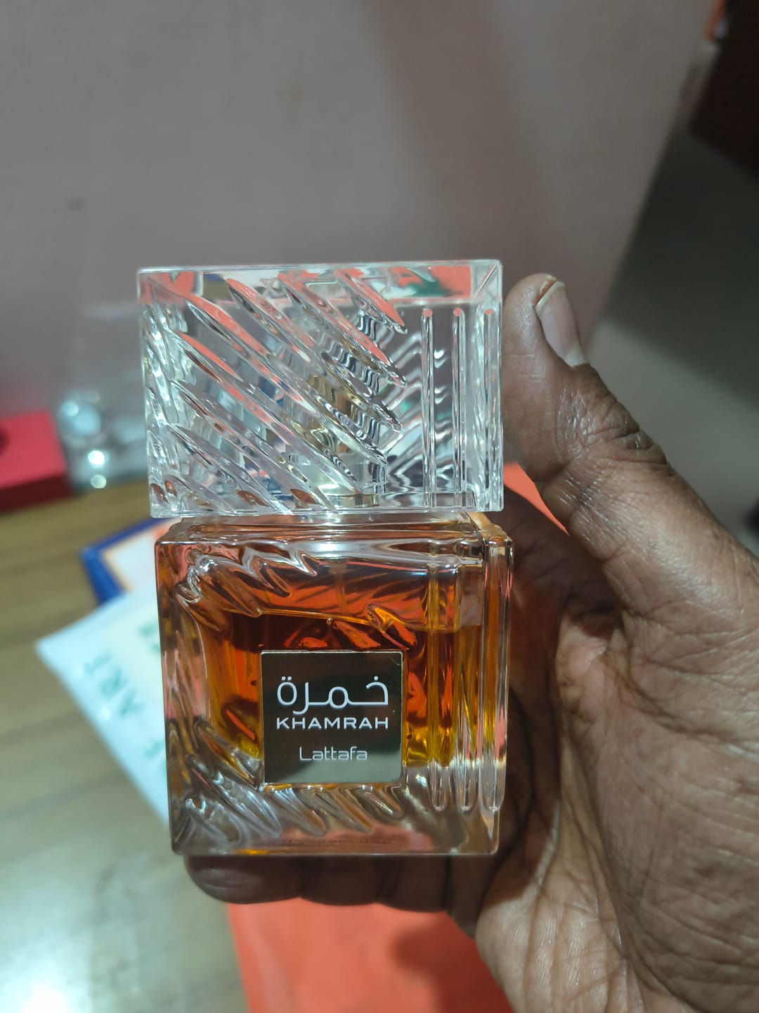 Customer photo review of Lattafa Khamrah Eau De Parfum For Unisex