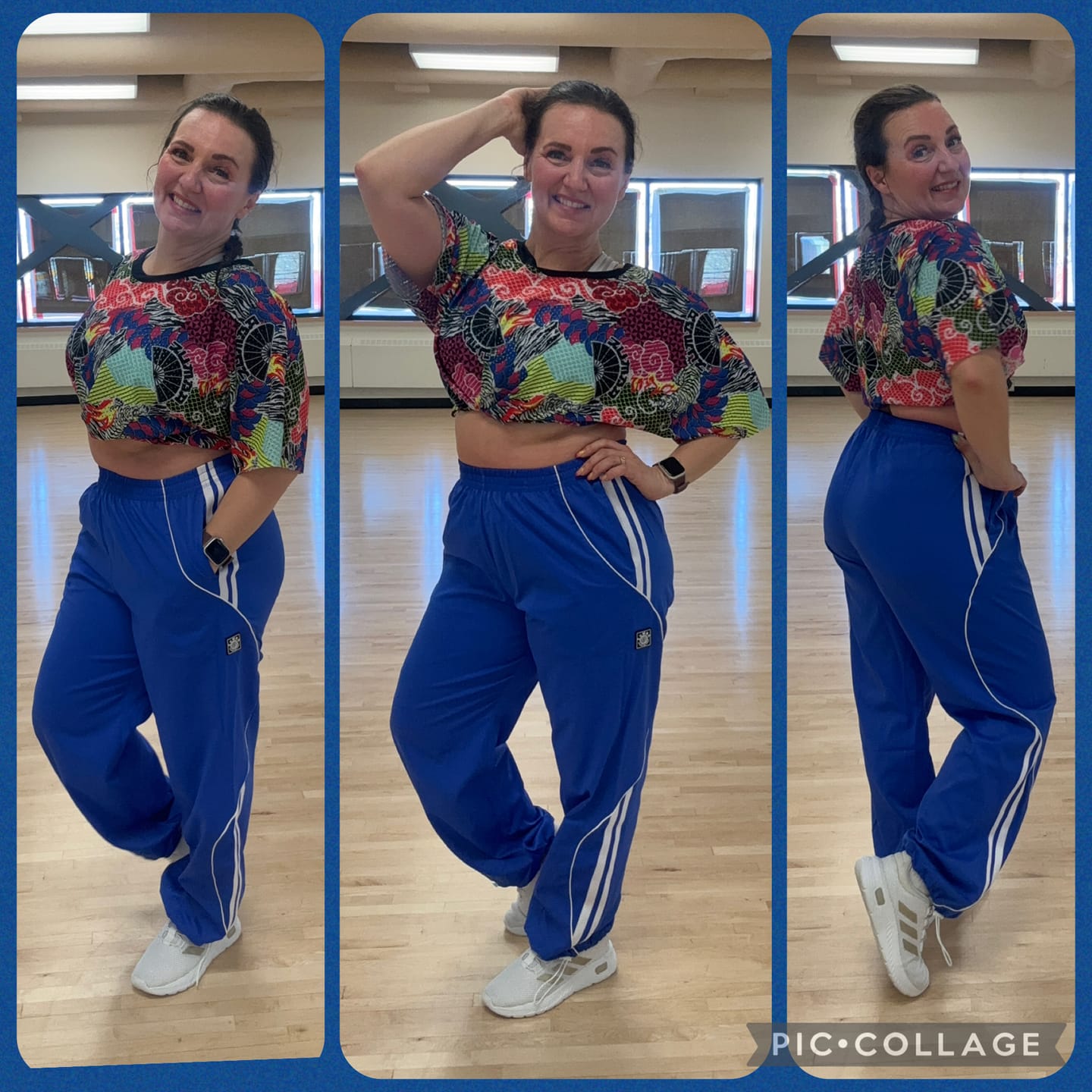Customer photo review of Eastern Flavor Curvy Track Pants