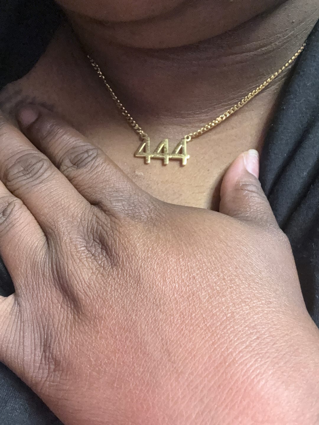 Customer photo review of Angel Number Necklace w/ Cuban Chain