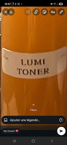 Customer photo review of LUMI TONER