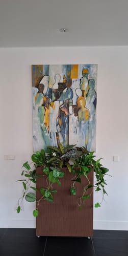Customer photo review of Typhonium Kunst Hangplant 95cm