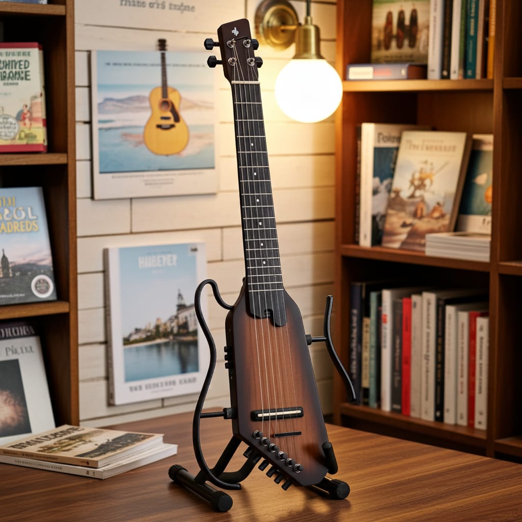 Customer photo review of Donner HUSH™ C Guitare Nylon Voyage Électro-Acoustique