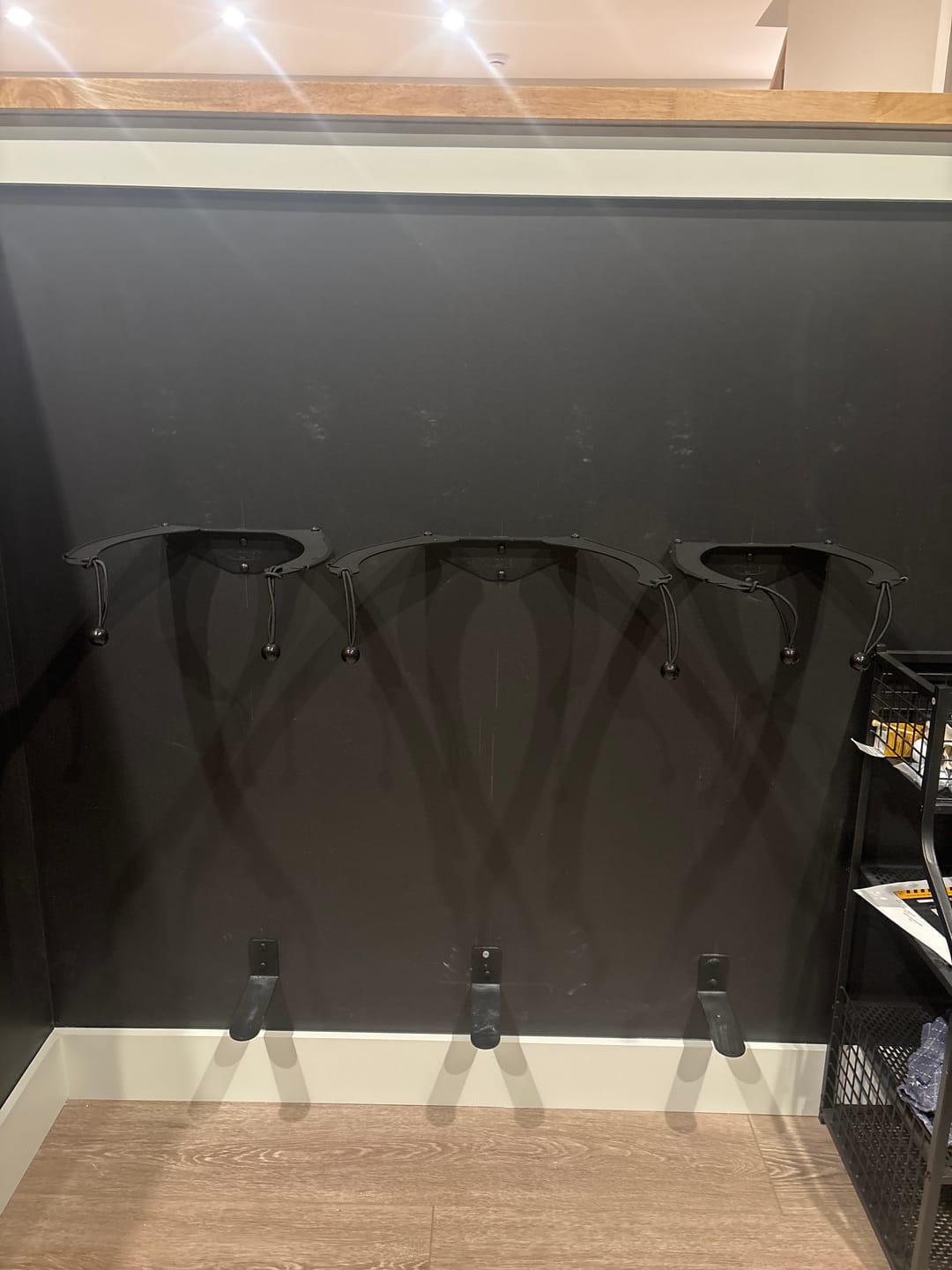 Customer photo review of Golf Bag Storage Rack
