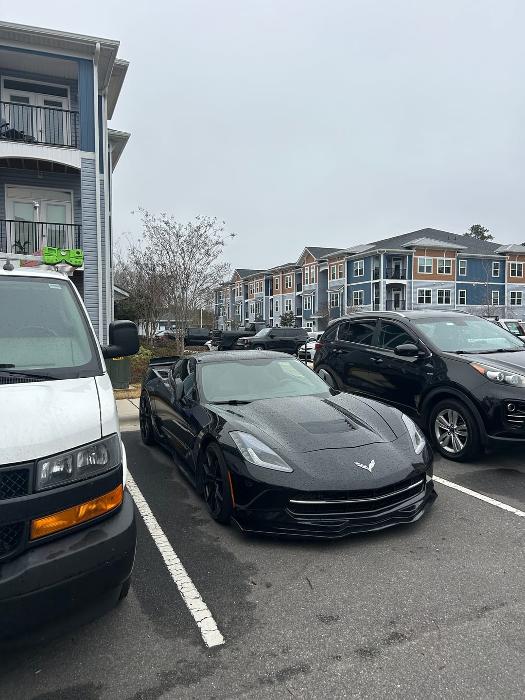 Customer photo review of Chevrolet Corvette C7 Stage 2 Front Splitter With Side End Caps