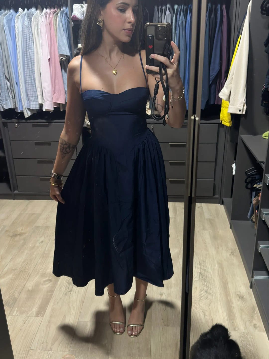 Customer photo review of Marjorie Sleeveless Strap Midi Dress