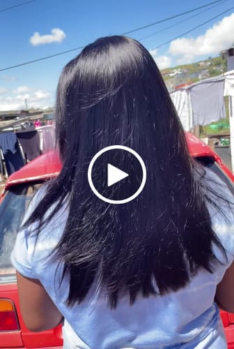 Customer video review of Double Drawn Peruvian Lace Frontal Wig 16 inch Straight