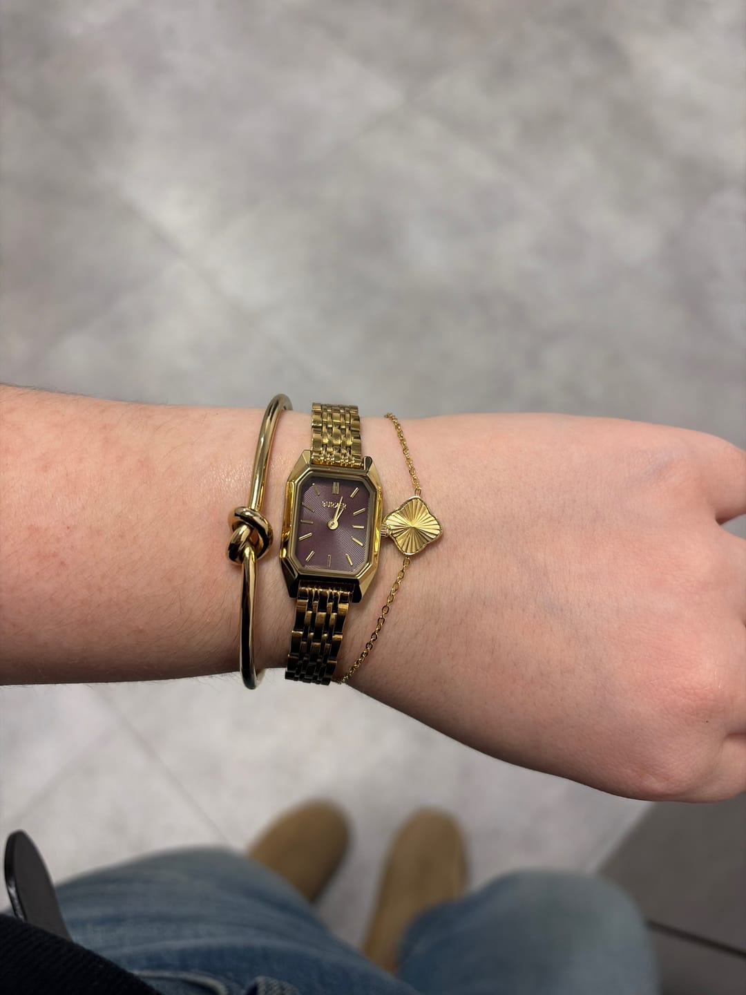 Customer photo review of Flora Gold Bracelet