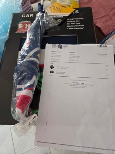 Customer photo review of Roosters Car Flag