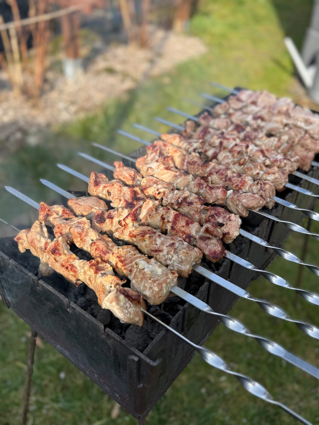 Customer photo review of Schweine-Schaschlik Klassiker – mit Zwiebeln, Pfeffer & Essig | mySchaschlik