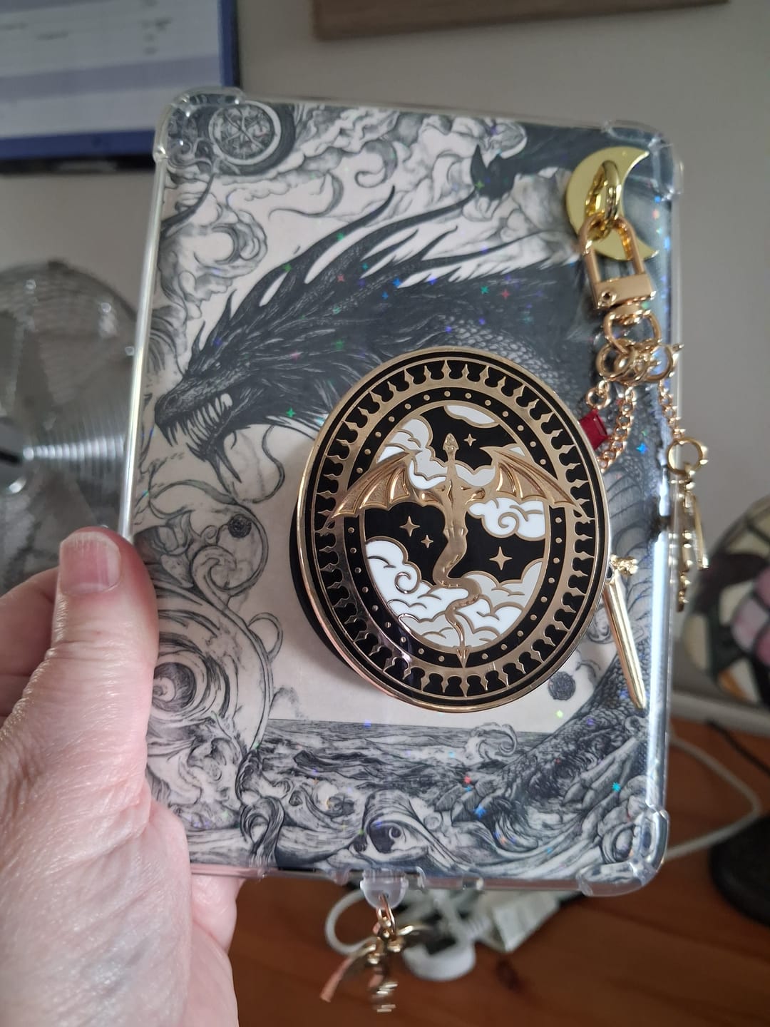 Customer photo review of Dragon Rider Charmlet - Gold