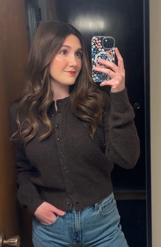 Customer photo review of Mocha Latte // Illusion Lace Topper