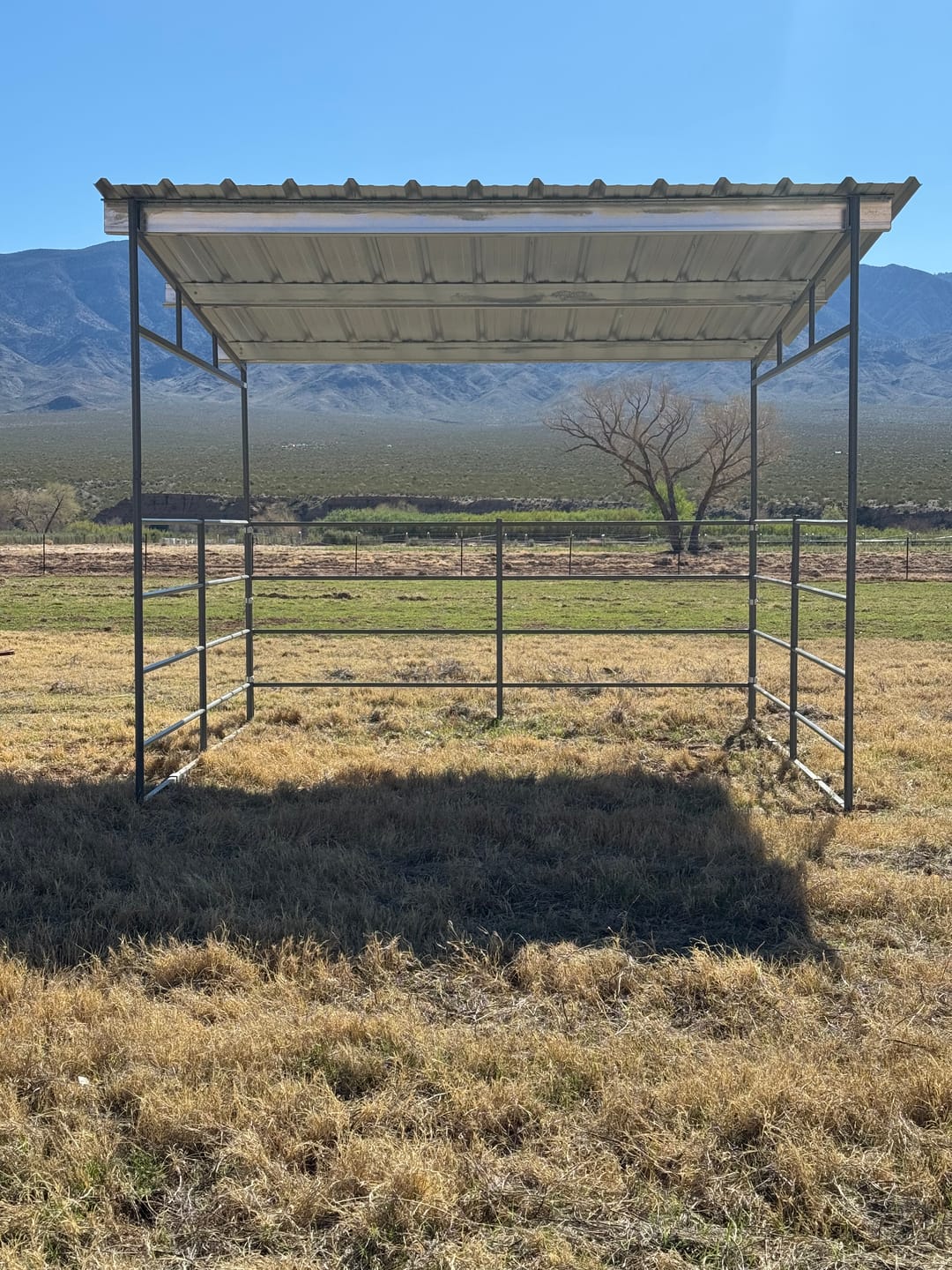 Customer photo review of 12x12 Freestanding Horse Shelter Kit With Sloped Roof