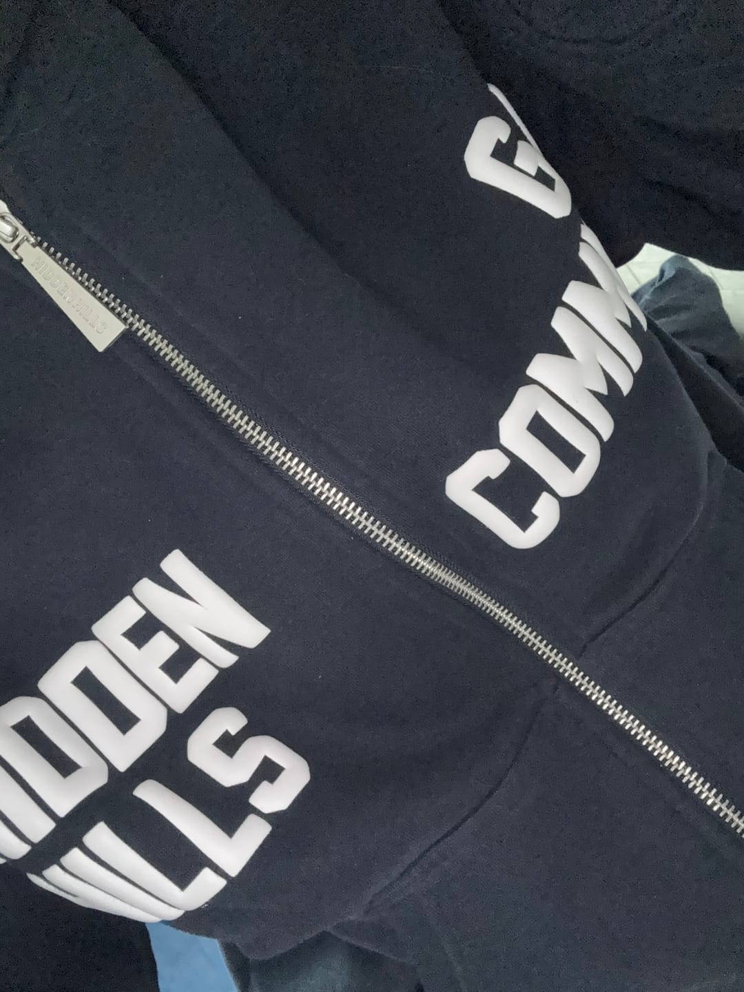 Customer photo review of GATED COMMUNITY ZIP HOODIE NAVY