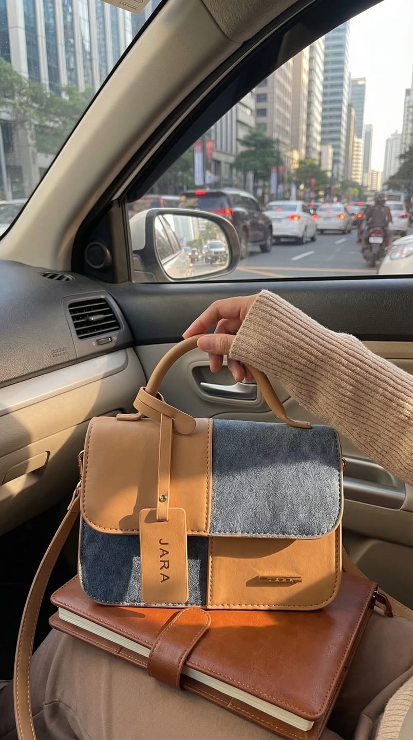 Customer photo review of Malta Color-block handbag