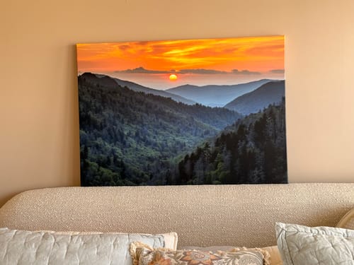 Customer photo review of Smoky Mountains Sunset - Print