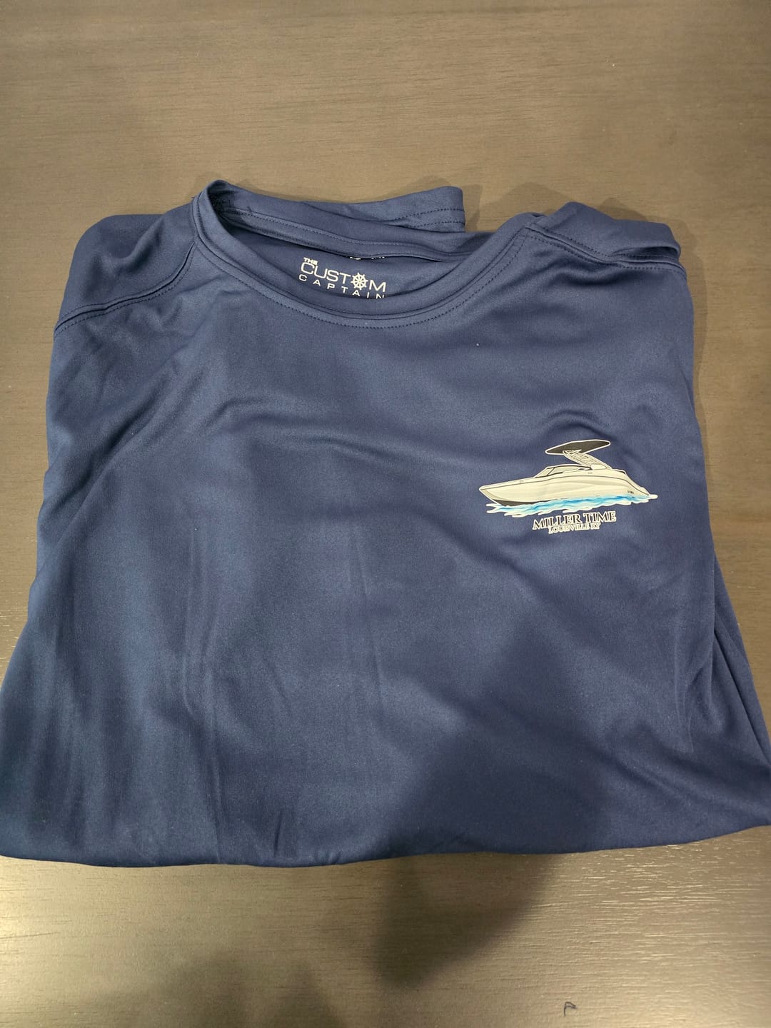 Customer photo review of Dri-Fit Custom Boat Shirts - Long Sleeve