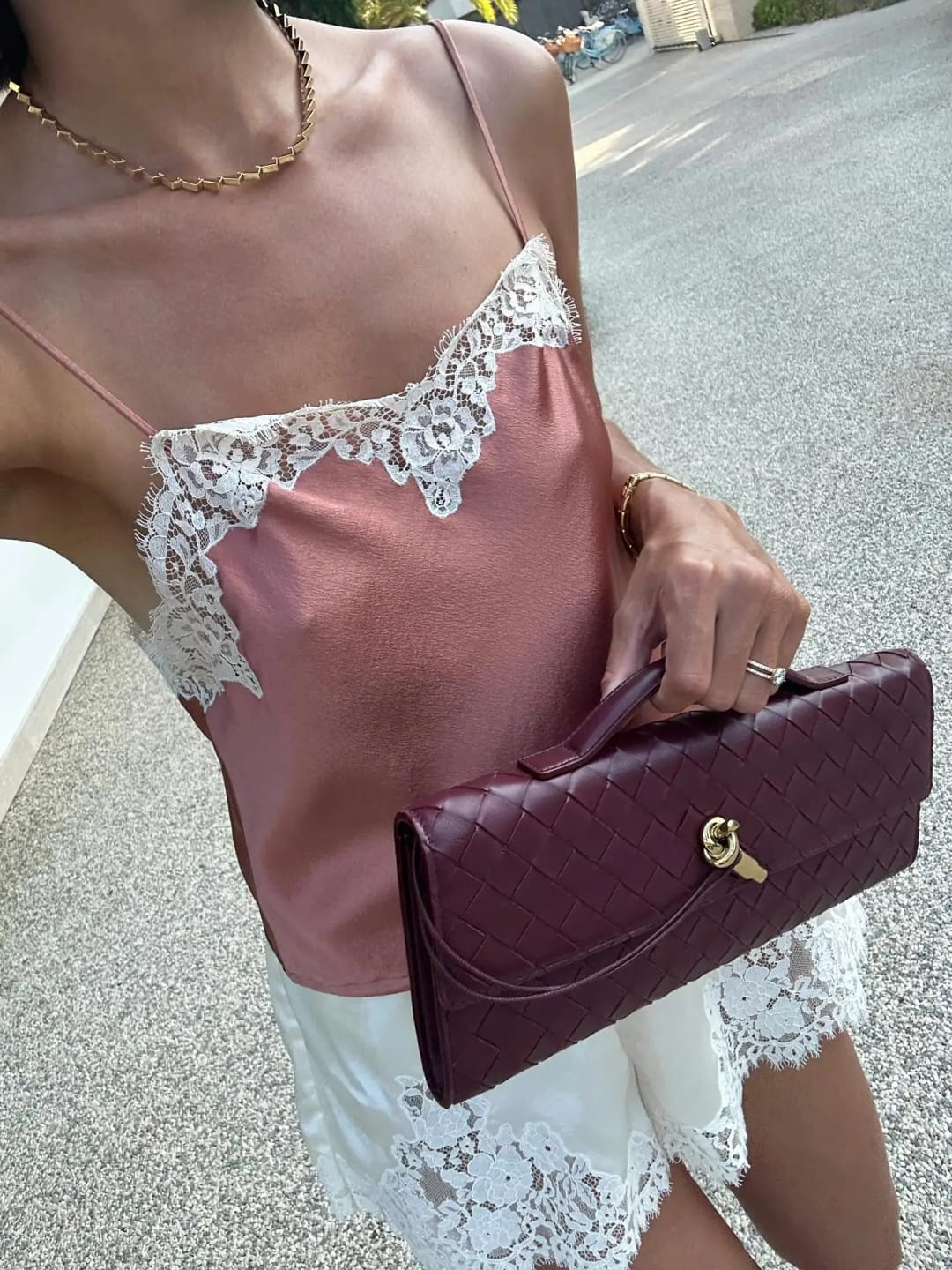Customer photo review of Danica Satin Silk Lace Shorts