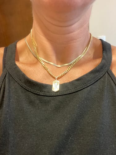 Customer photo review of COLLAR DROP AGUA BAÑO DE ORO
