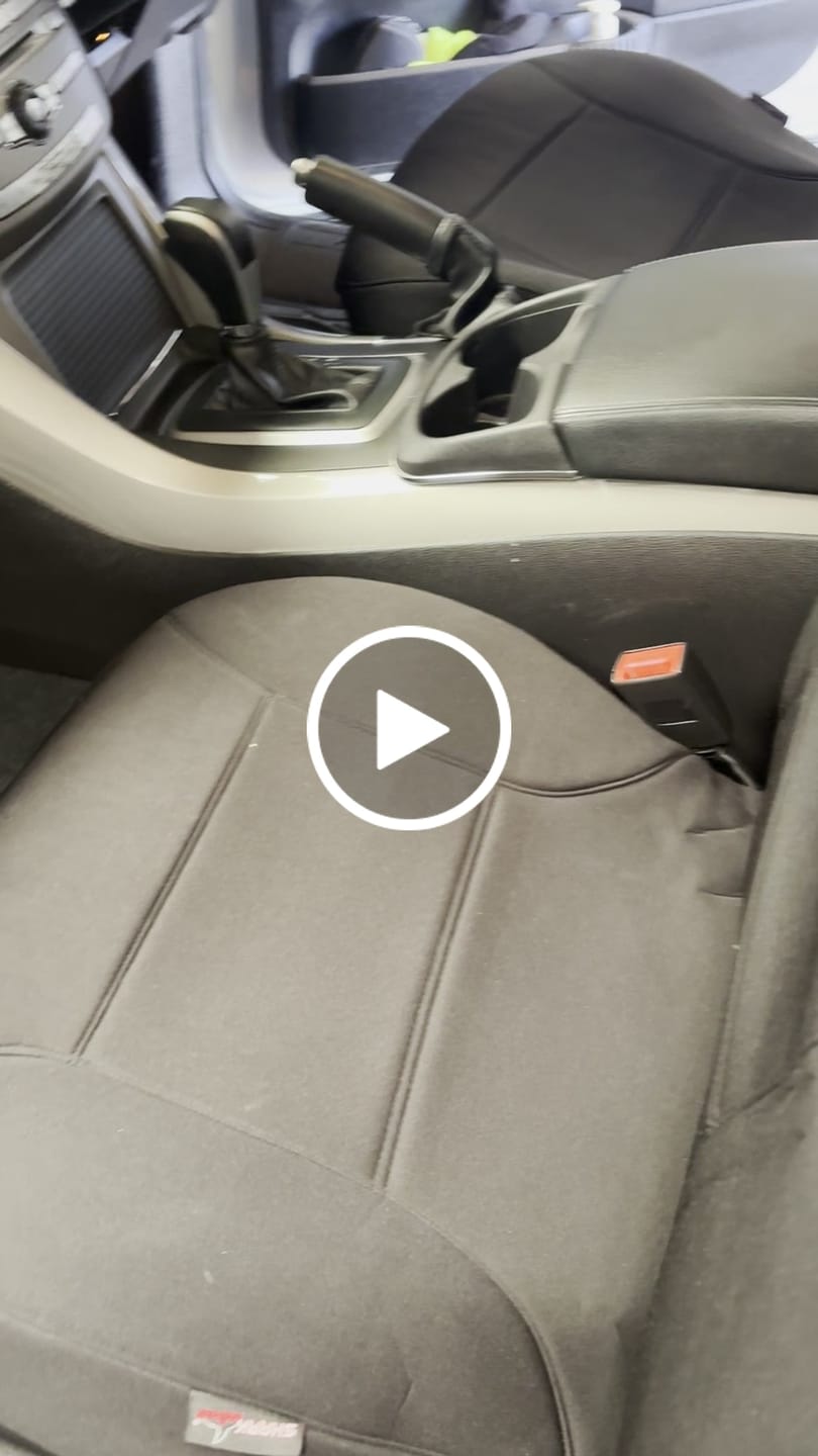 Customer video review of Sharkskin Neoprene Universal Front Seat Covers - Black