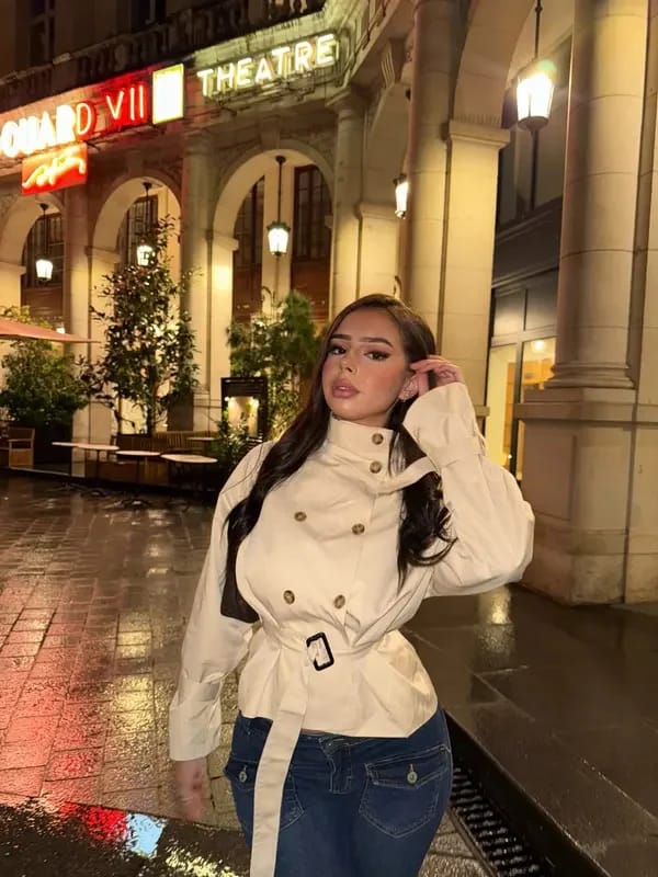 Customer photo review of Leila Trench Coat